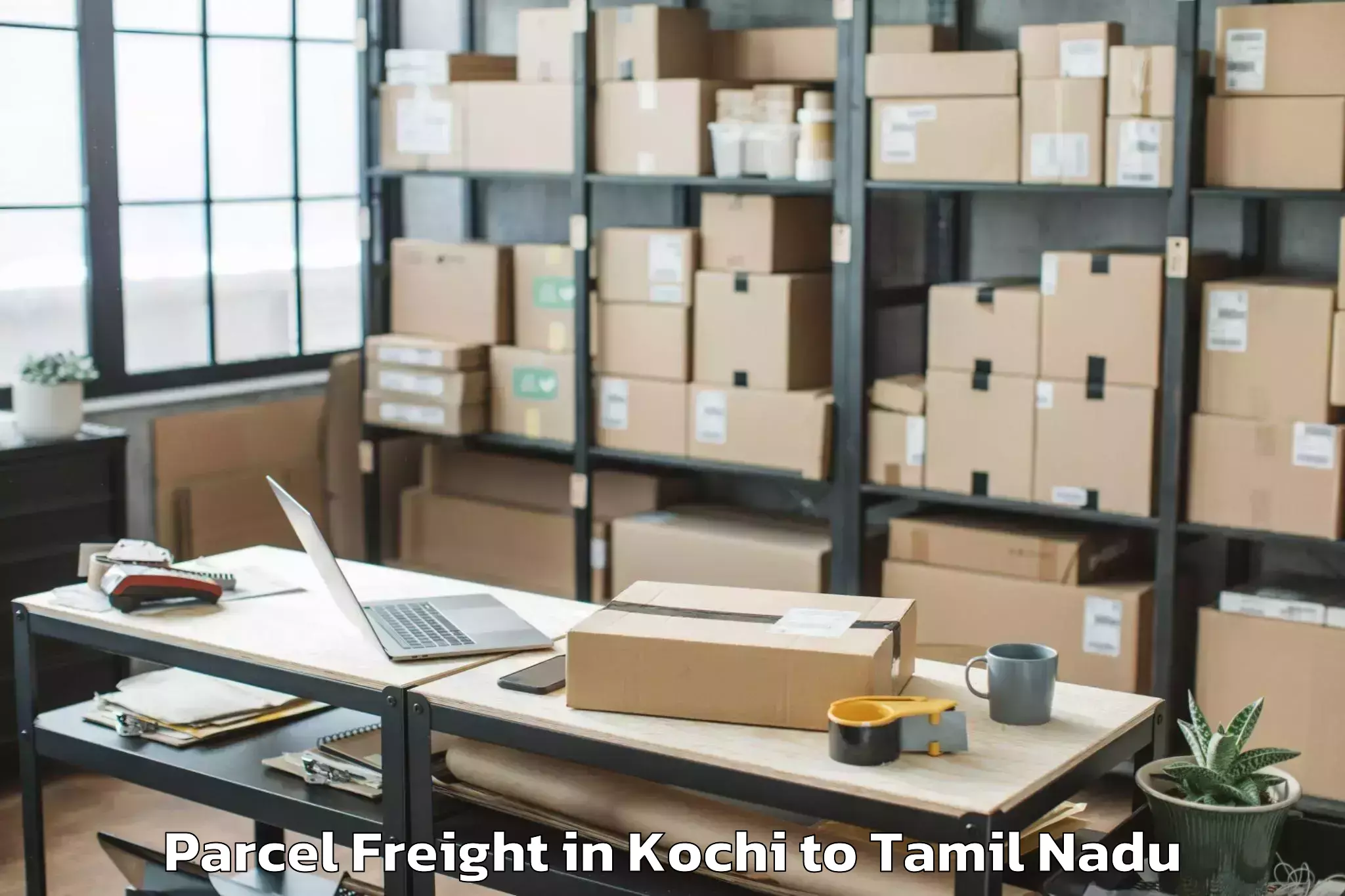 Top Kochi to Aruvankad Parcel Freight Available